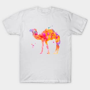 Colorful Camel Watercolor Painting T-Shirt